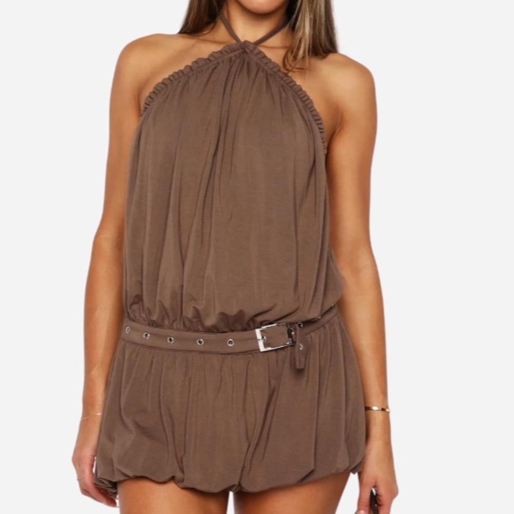 White Fox Boutique Brown Mini Dress